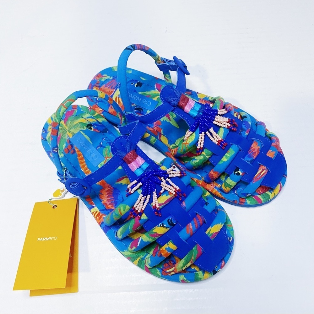Farm Rio - Blue Printed Sandals - Picture 2 of 6